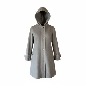 Tower By London Fog Women's 80% Wool Coat Gray Size Large